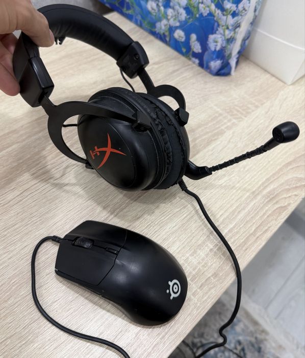 Hyperx наушники и steelseries мышка