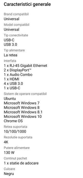 Doking station universal Dell D6000