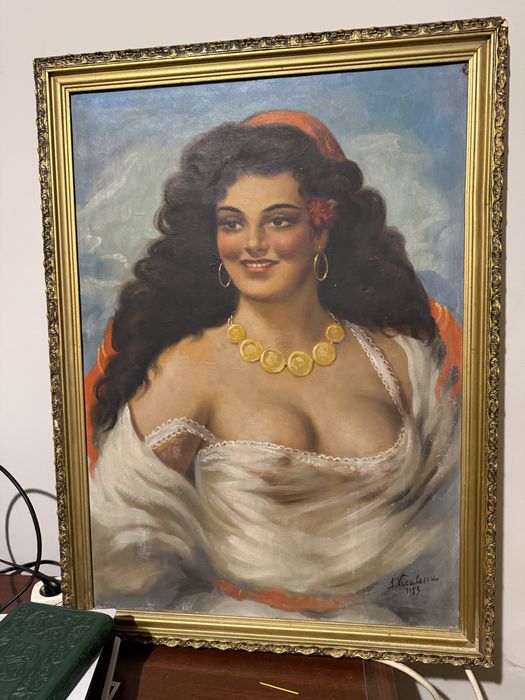 Tablou Tiganca VINTAGE de la artist Nicolescu ,1955