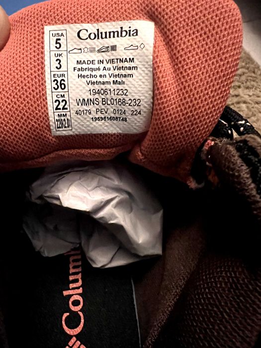 Ghete drumetie Columbia Redmond 3 Mid Waterproof marimea 36 Noi