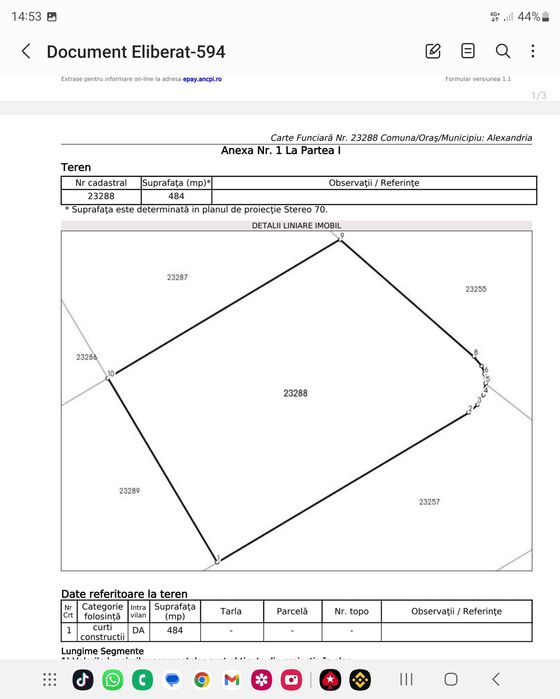 Vand teren 484mp in fosta unitate militara. Ideal bloc P+3