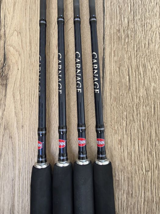 Set 4 lansete barca/Delta/somn  Penn Carnage 20lb