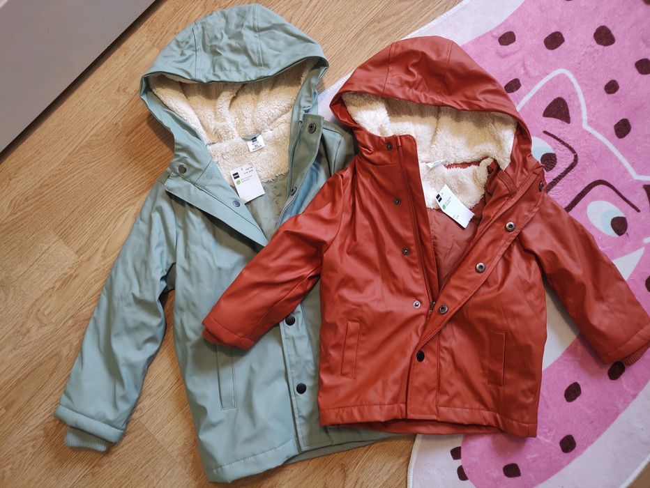 2 x Geaca NOUA de ploaie HEMA pt copii 86 92 110 116 primăvară