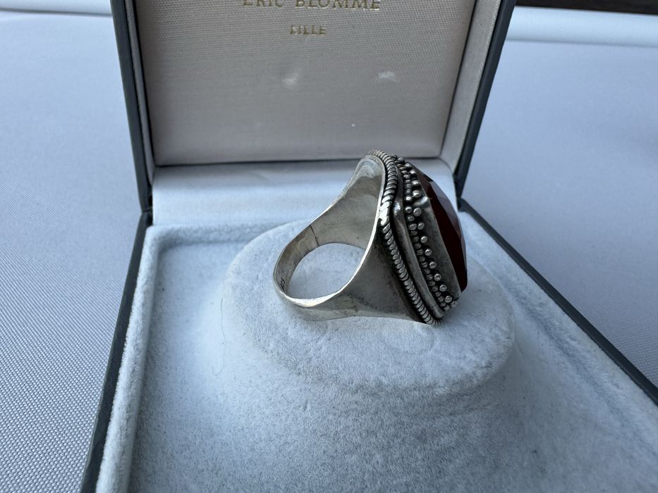 Inel argint si carneol