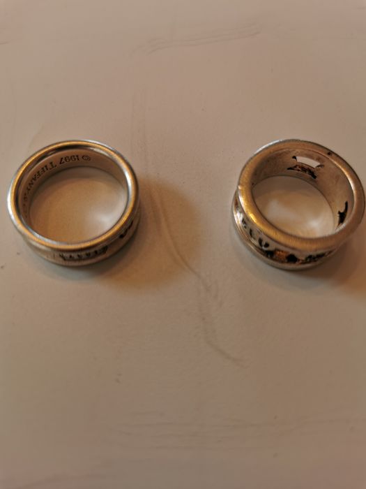 Inel,verighete Tiffany argint