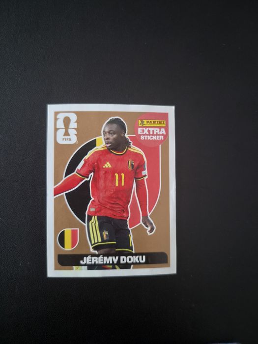 sticker Panini FIFA World Cup 2026 Jérémy Doku Bronze + emblema Belgiei