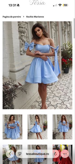 Vand rochie albastra Tessa noua marime XS