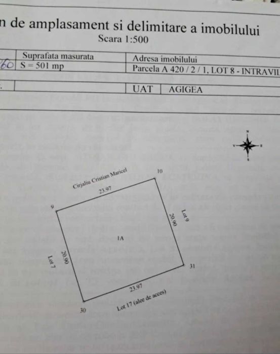 Vând teren intravilan Agigea