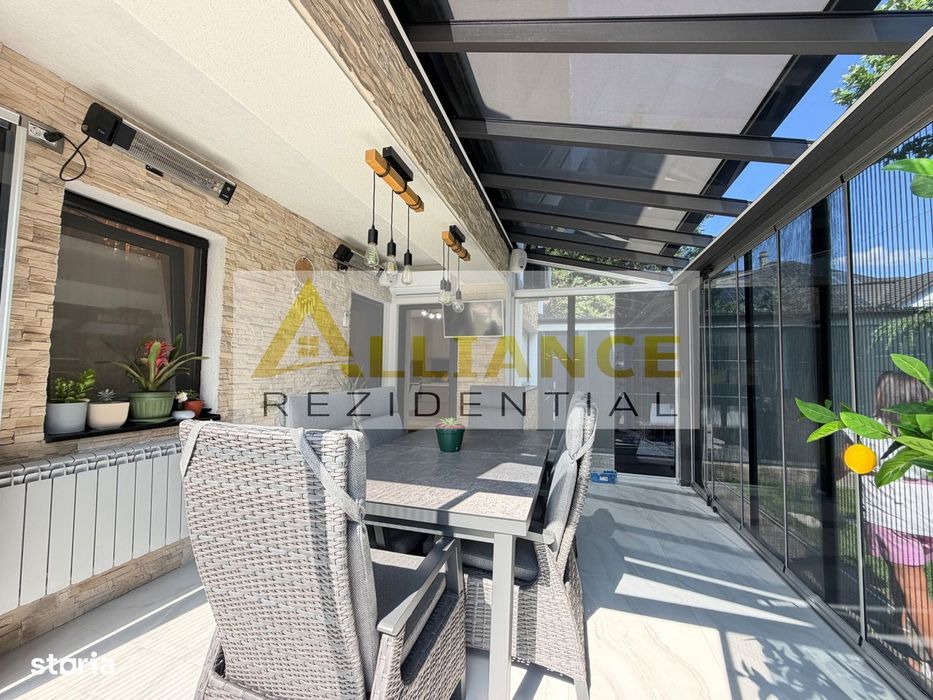 Casa P+1+M cu teren de 650 mp, piscina si curte complet amenajata