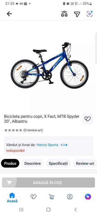 Bicicleta Xfact Spyder 20 noua