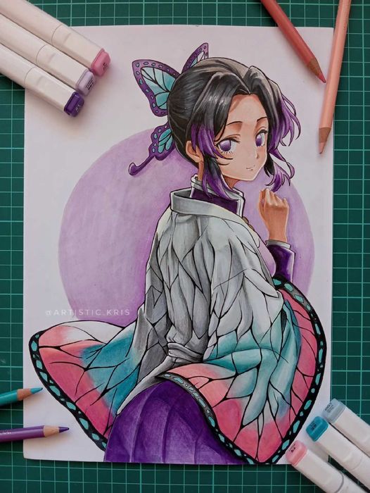 Аниме рисунки / One Piece, Demon slayer ,Формат А4+ рамка
