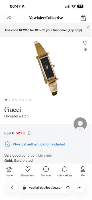 Ceas vintage Gucci Gold Tone Watch | Model 1500L