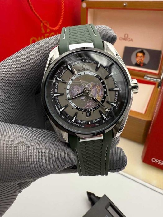 omega seamaster worldtimer grey