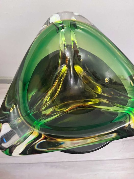 Fructiera cristal Bohemia lucrare Josef Hospodka bibelou bibelouri