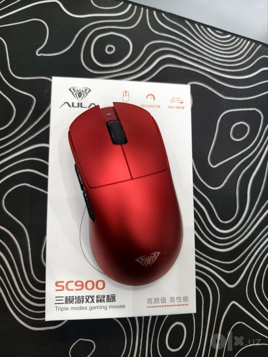 Игровая мышь AULA SC900, до 26000 DPI, красная