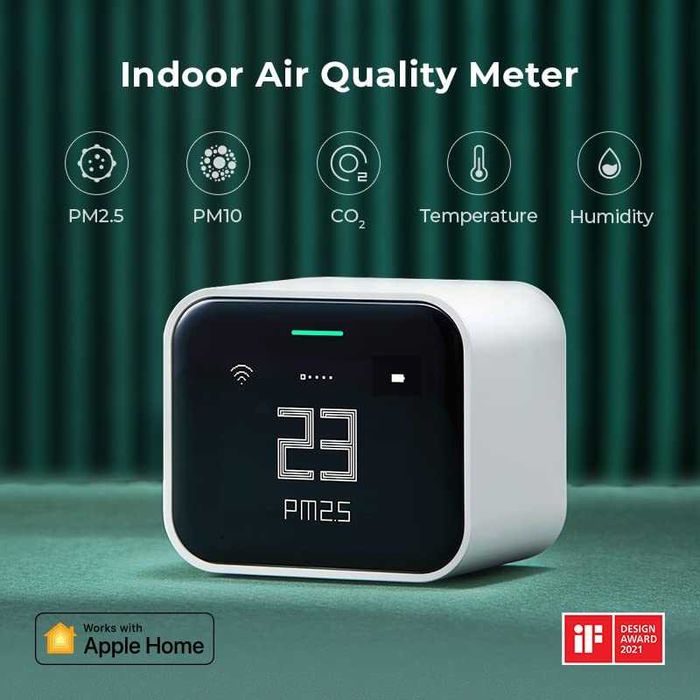 Монитор за качество на въздуха Qingping CGDN1 CO2 PM2.5 HomeKit