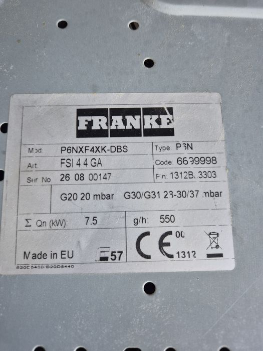 Plita gaz Franke pt piese
