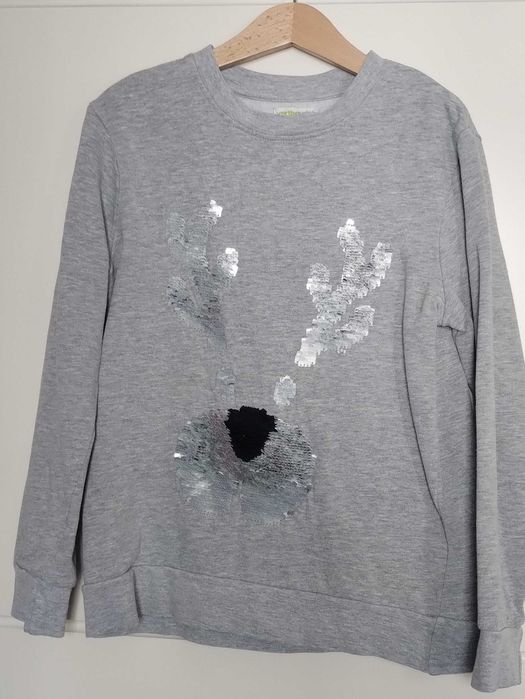 Bluza baiat cu paiete, model Ren, tematica Craciun, mar 140