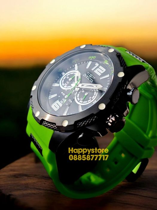INVICTA Axis Black/Green 50mm, Инвикта нов ръчен часовник