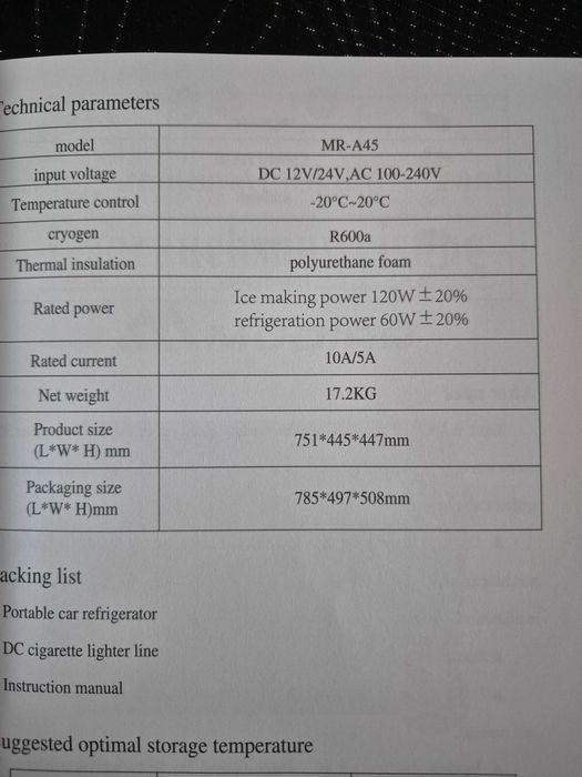 Компресорен хладилник с ледогенератор  12/220 волта