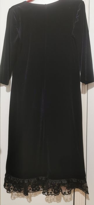 Rochie neagră din catifea Casa Vanda, mărime 40-42