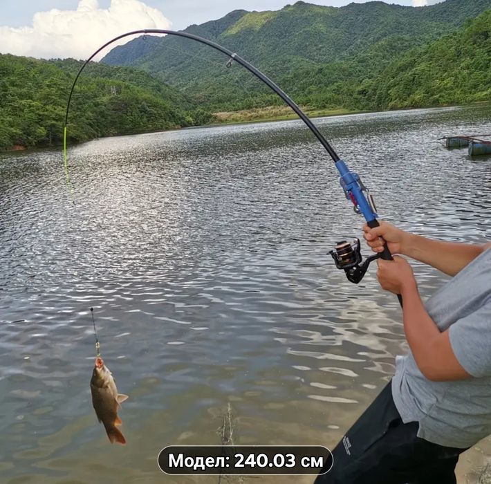 Автоматична телескопични пръчка за риболов 2.40