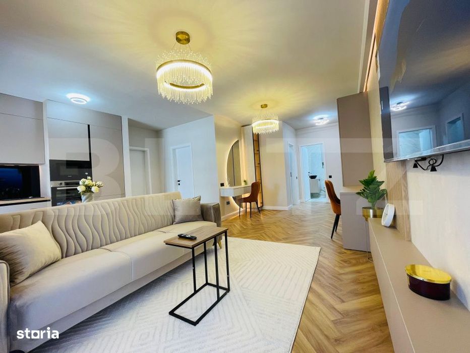 Apartament le cheie, incalzire in pardoseala, lift, 2 bai, 2 terase, p