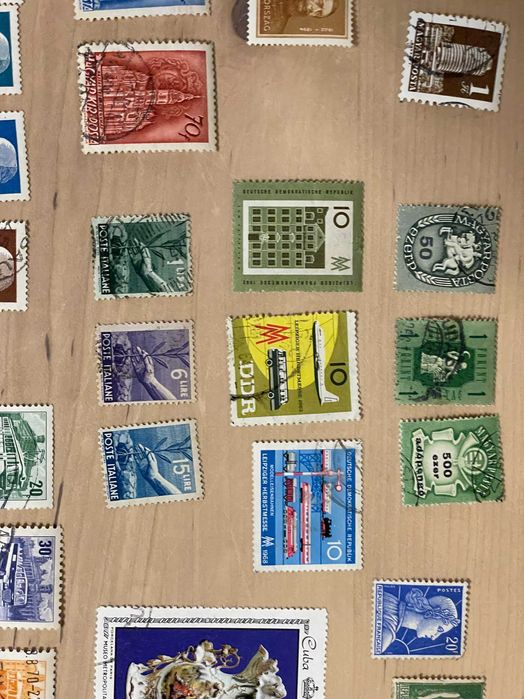 Колекция пощенски марки - Куба, ГДР, Франция, Италия, Аржентина и др