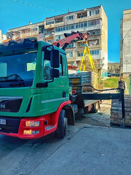 Транспортни услуги - Камион самосвал - тристранен с кран – гр. Варна