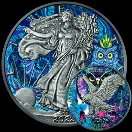 7 унции сребро Silver American Eagle Мистични животни