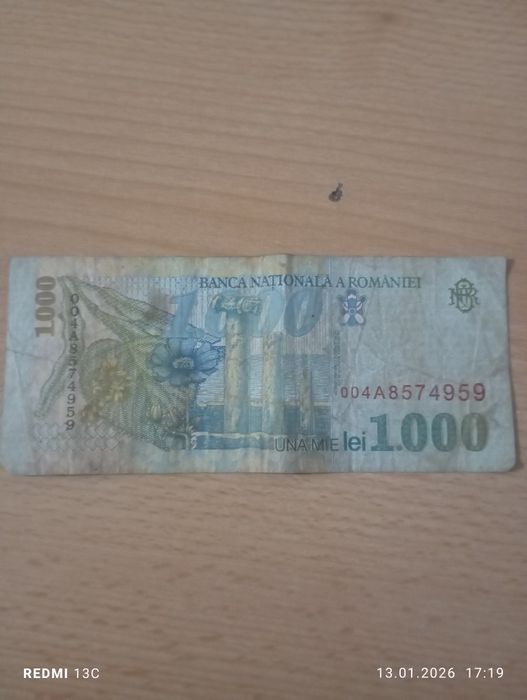 Bancnotă veche 1 000 lei