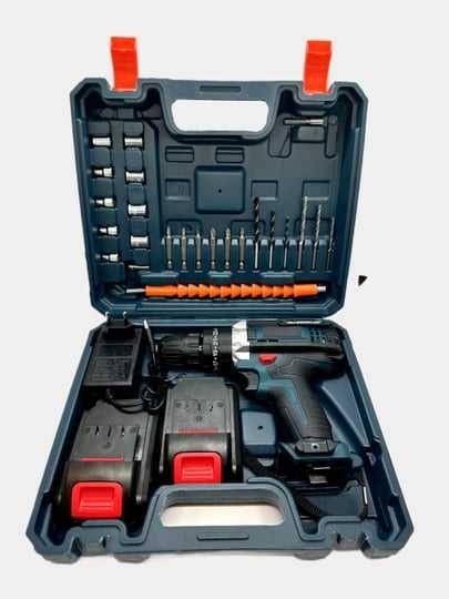Дрель - шуруповёрт с аккумулятором, набор из 24 предметов
