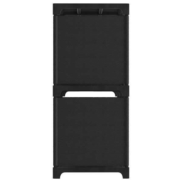 Raft Depozitare 6 Cuburi Negru 103x30x72cm - Organizator Casa