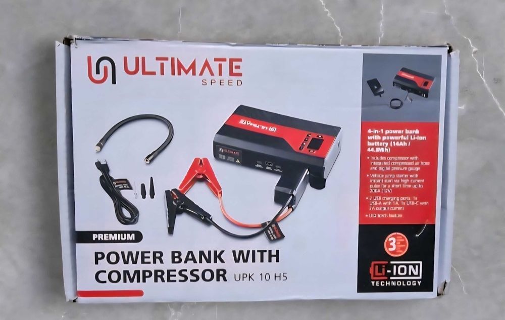 Power bank-Baterie și cu funcție de compresor ULTIMATE SPEED