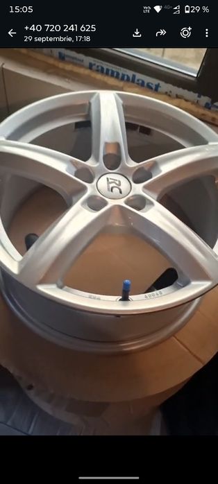 Vând set jante R17 5x108, cu senzori TPMS ford