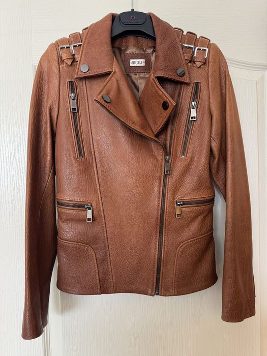 Дамско яке от естествена кожа . Размер 38, отговаря на XS. Цена 80€ .