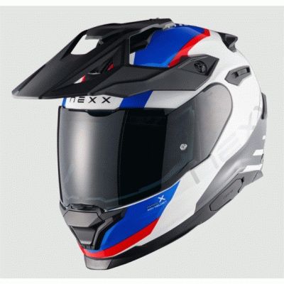 Адвенчър каска NEXX  Y.TRAVL QUEST White Blue Red