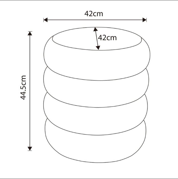 Taburet Akord Furniture, 42 cm x 42 cm x 44.5 cm