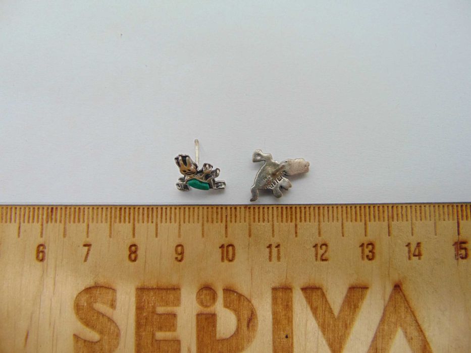 Cercei amerindieni din argint cu turcoaz