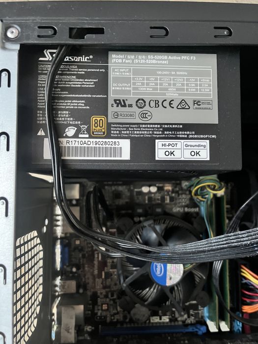 Calculator office / soft gaming + monitor 17 inch