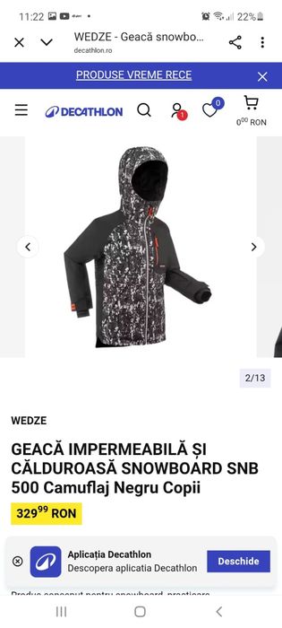 Geaca si pantaloni ski  baiat 10 ani