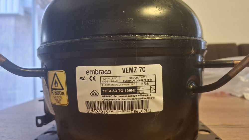 Компрессор embraco VEMZ 7C  холодильный, инвертор