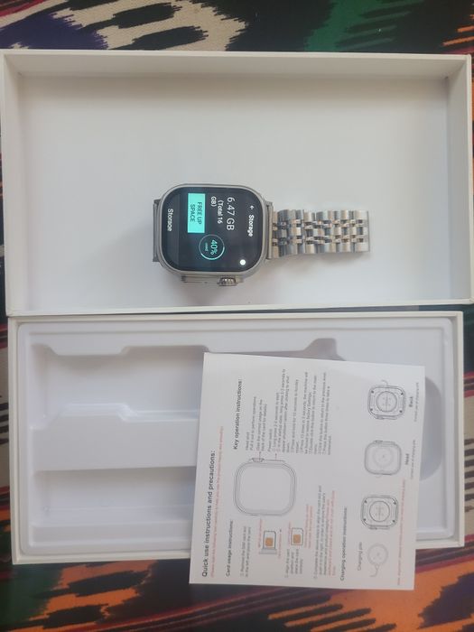 Smart soat xotirasi 16 gb ishlashi zor simkarta oqiydi Holati yangiday