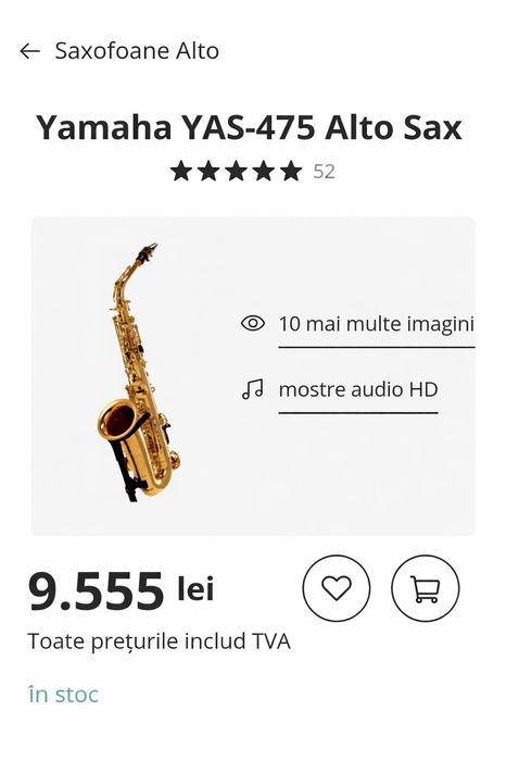 Saxofon Yamaha Yas 475