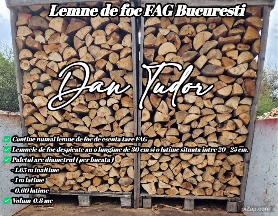 Lemne de foc fag vrac sau ambalate cu transport si descarcat gratuit