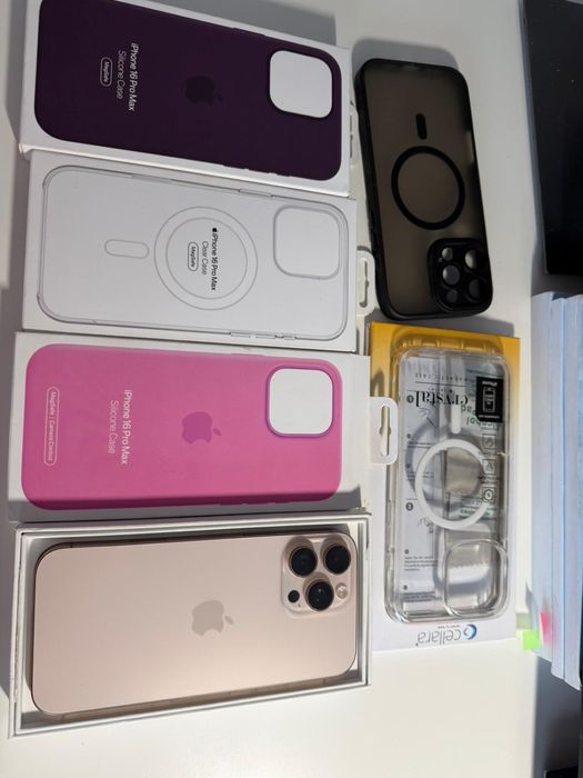 Iphone 16 Pro Max 512 GB Desert Titanium full box cu 5 huse originale