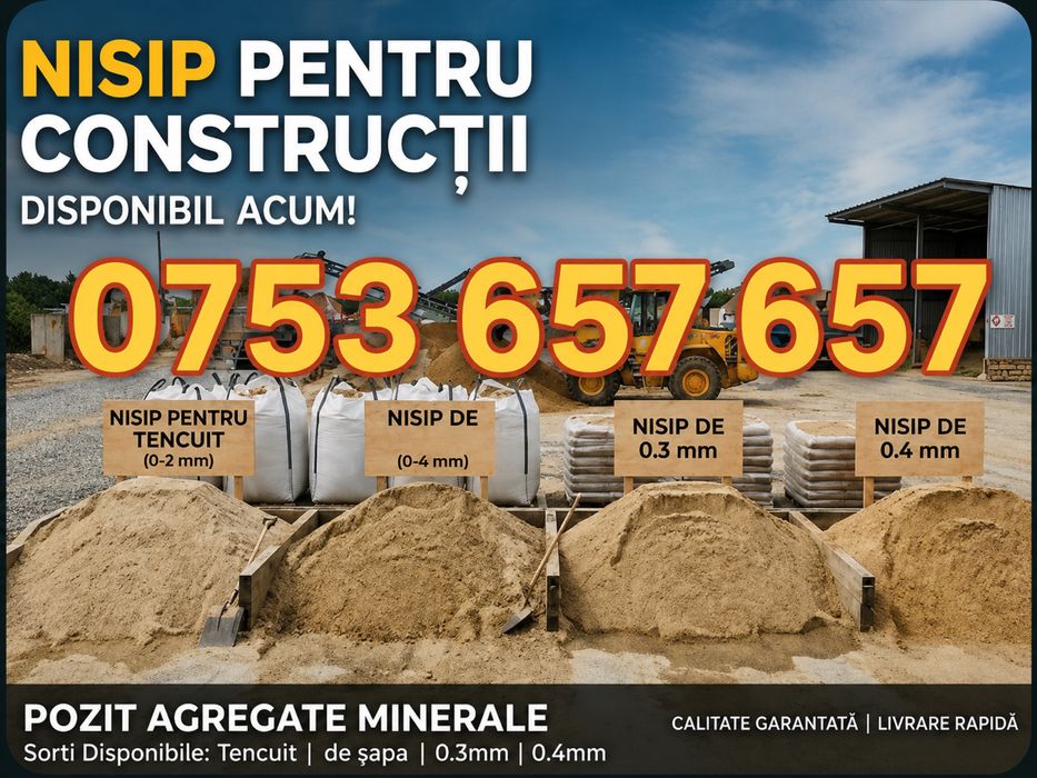 Nisip sapa, nisip gazon, nisip tencuiala, nisip iasi