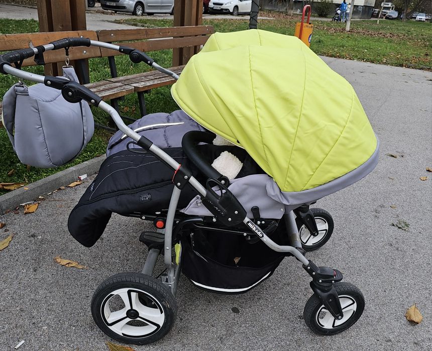 Количка за близнаци Mikado Twin 3в1 3в1