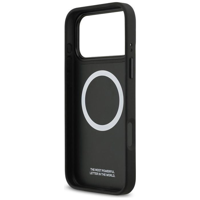 Bmw m tricolor metal logo magsafe case for iphone 17 pro max gray