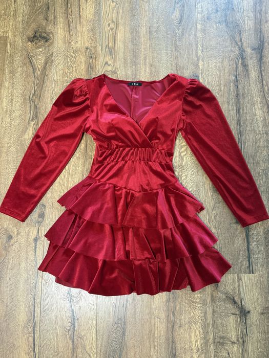 Rochie catifea rosie